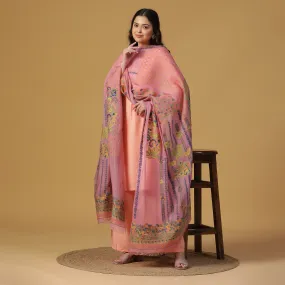 Mauve Jacquard Tencel/Metallic Blend Dupatta