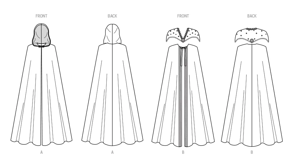 McCall's sewing pattern M8428 Misses' Cape Costume