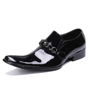 Men Pointed 3CM Heel Oxford Shoes