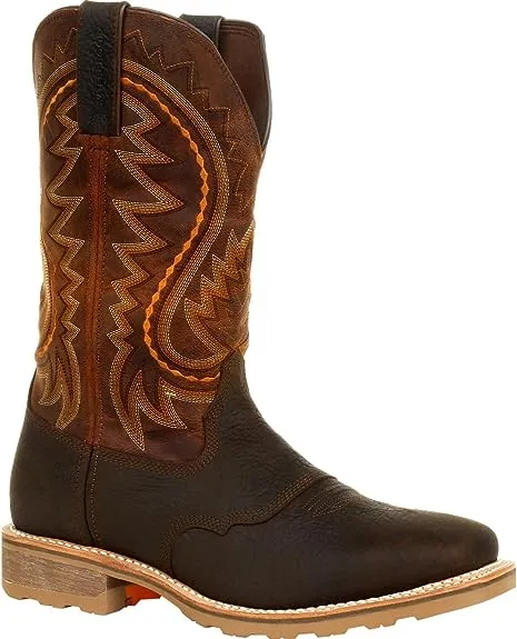 Men's Durango Maverick Pro Cimarron Brown WP, PR, SR Pull On Steel Toe Western Work Boot