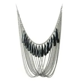 Multi Layer Necklace Black