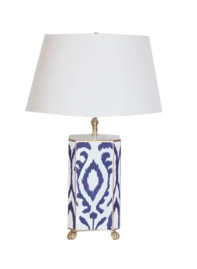 Navy Ikat Lamp