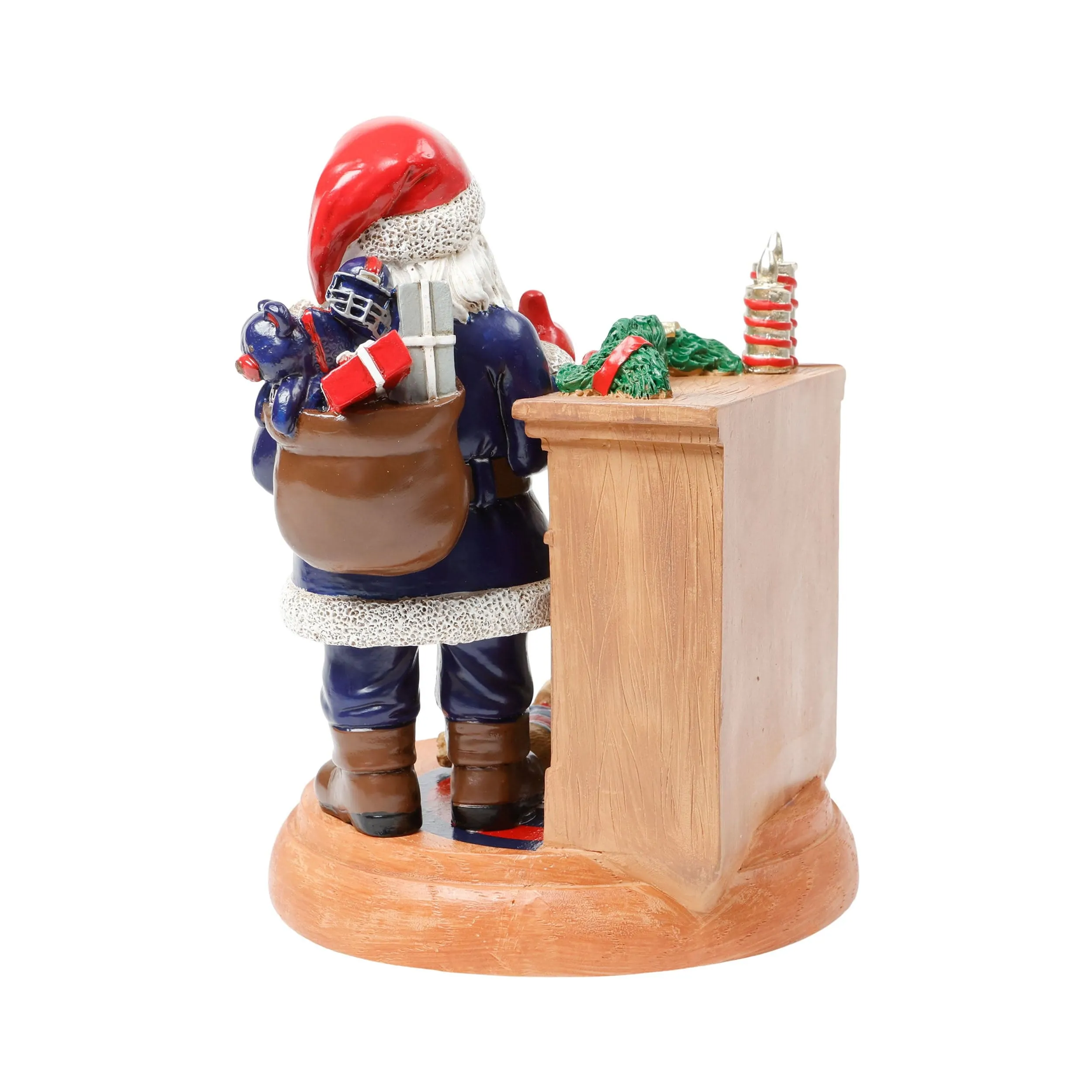 New York Giants NFL Santa Fireplace Figurine