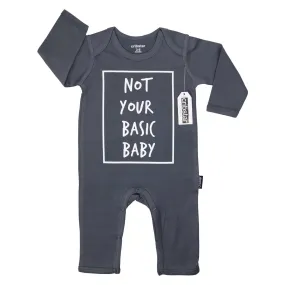 'Not Your Basic Baby' Romper Grey