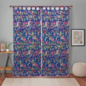 Paradise Curtain Pair-Navy