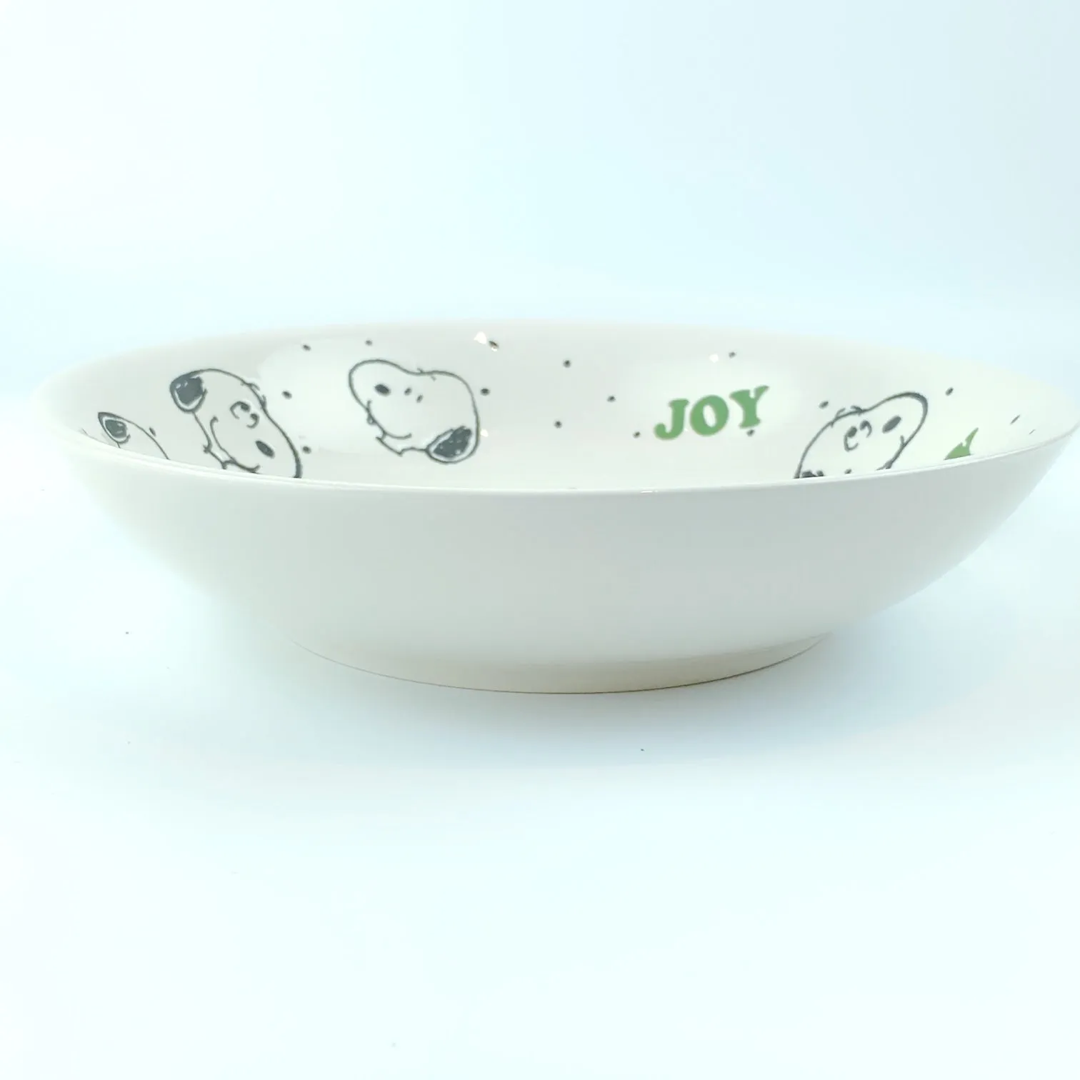 Peanuts Charlie Brown & Friends & Snoopy Dot Dot Joy Holiday Bowl 9"