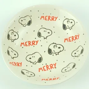 Peanuts Charlie Brown & Friends & Snoopy Dot Dot Merry Holiday Bowl 9"