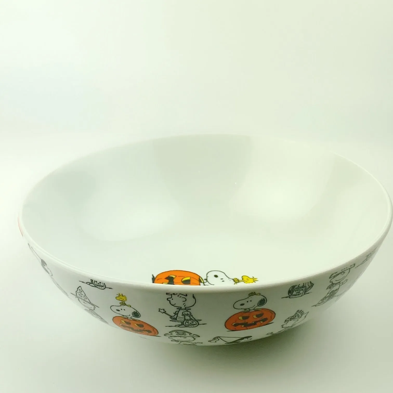 Peanuts Charlie Brown & Friends & Snoopy Great Pumpkin Big Halloween Bowl 10"