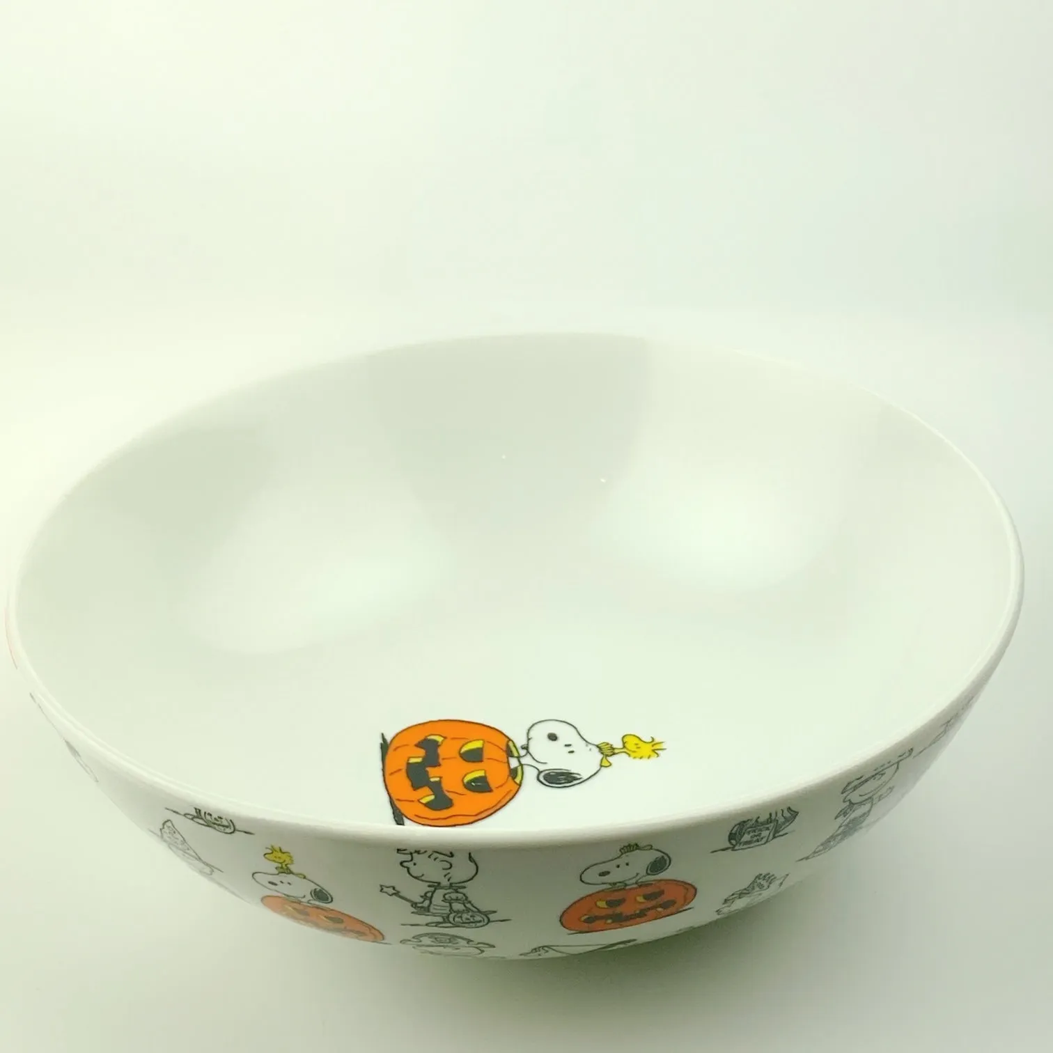 Peanuts Charlie Brown & Friends & Snoopy Great Pumpkin Big Halloween Bowl 10"