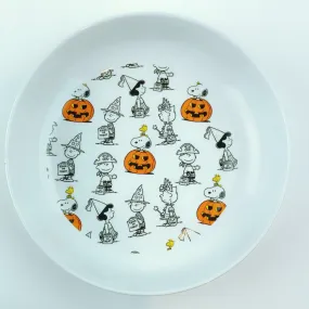 Peanuts Charlie Brown & Friends & Snoopy Great Pumpkin Halloween Plate Bowl 8.5"