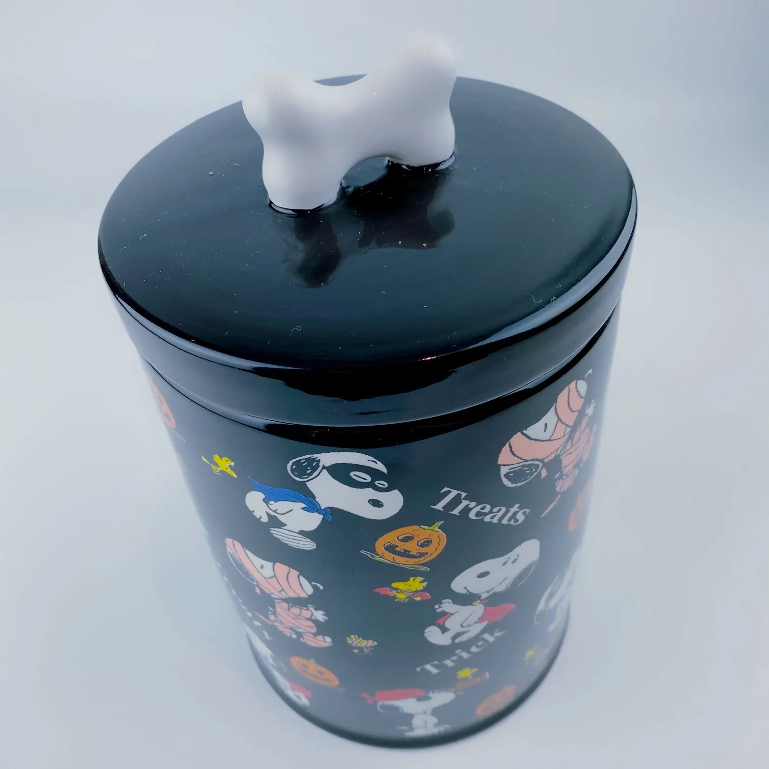 Peanuts Charlie Brown & Friends & Snoopy In Custom 'Treat or Trick' Cookie Jar Canister