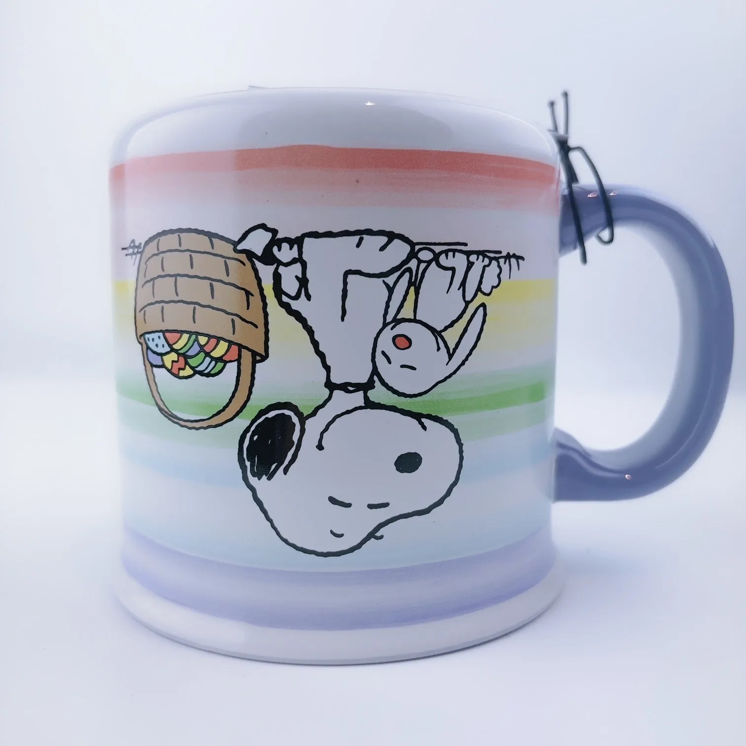 Peanuts Snoopy & Woodstock & Bunny With Easter Basket Big Coffee Mug Cup 21 oz