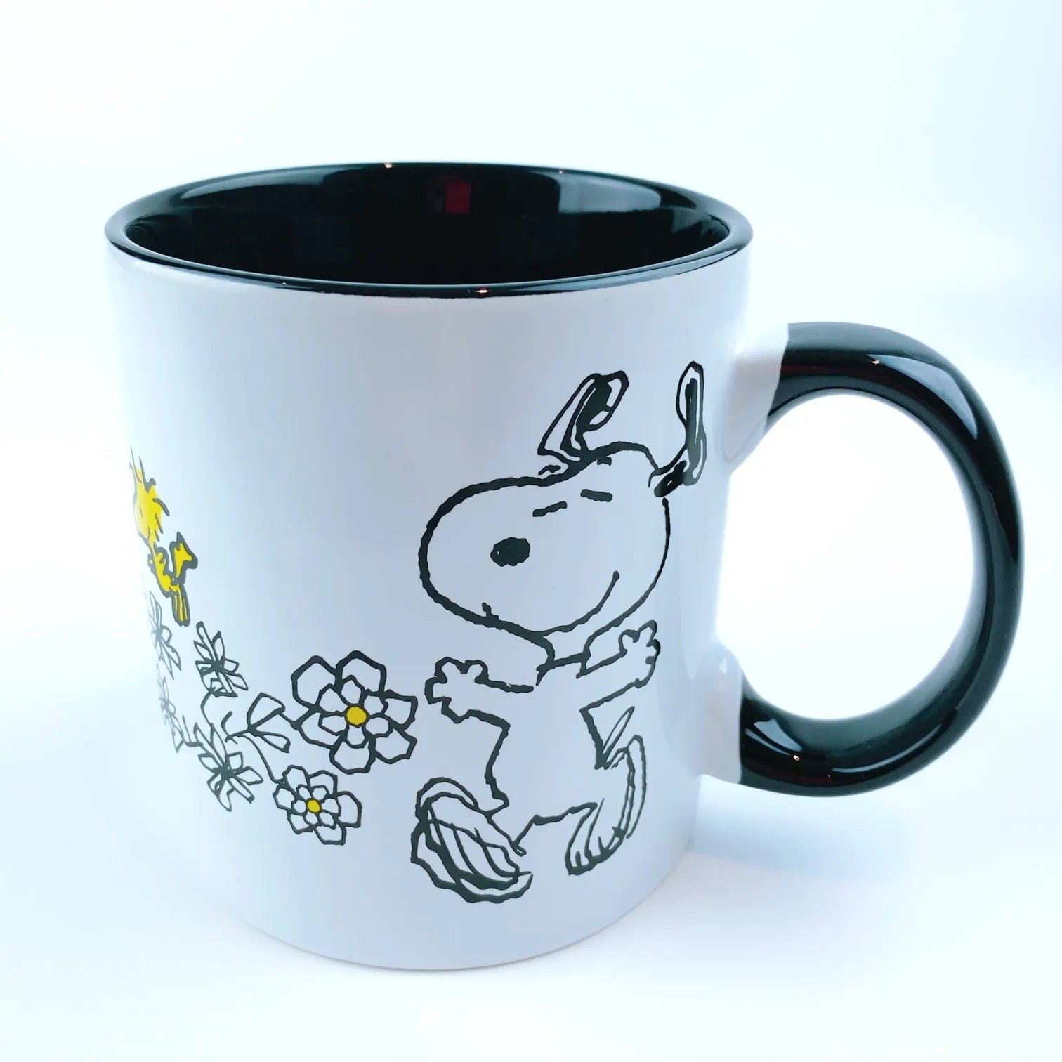 Peanuts Snoopy & Woodstock Floral Large Mug cup 21 oz