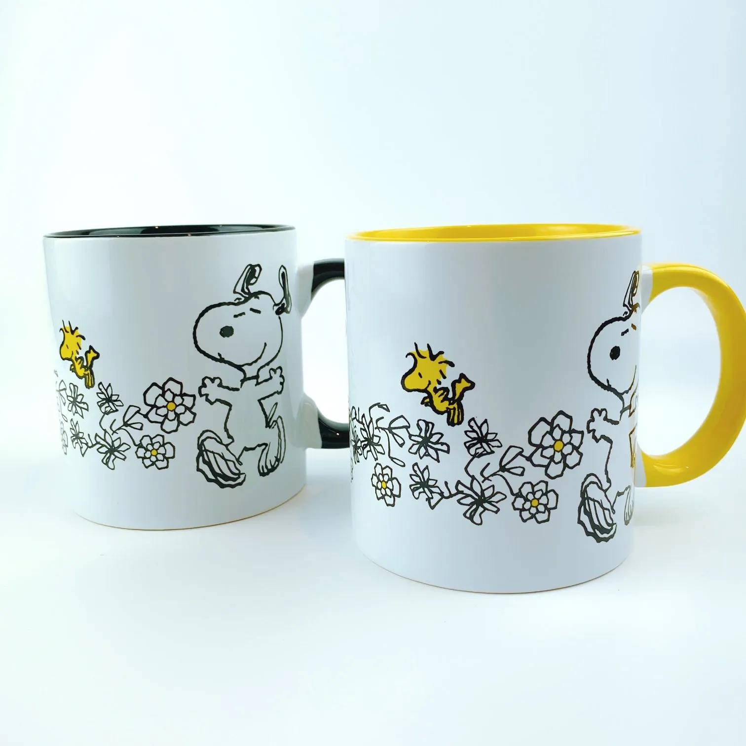 Peanuts Snoopy & Woodstock Floral Large Mug cup 21 oz