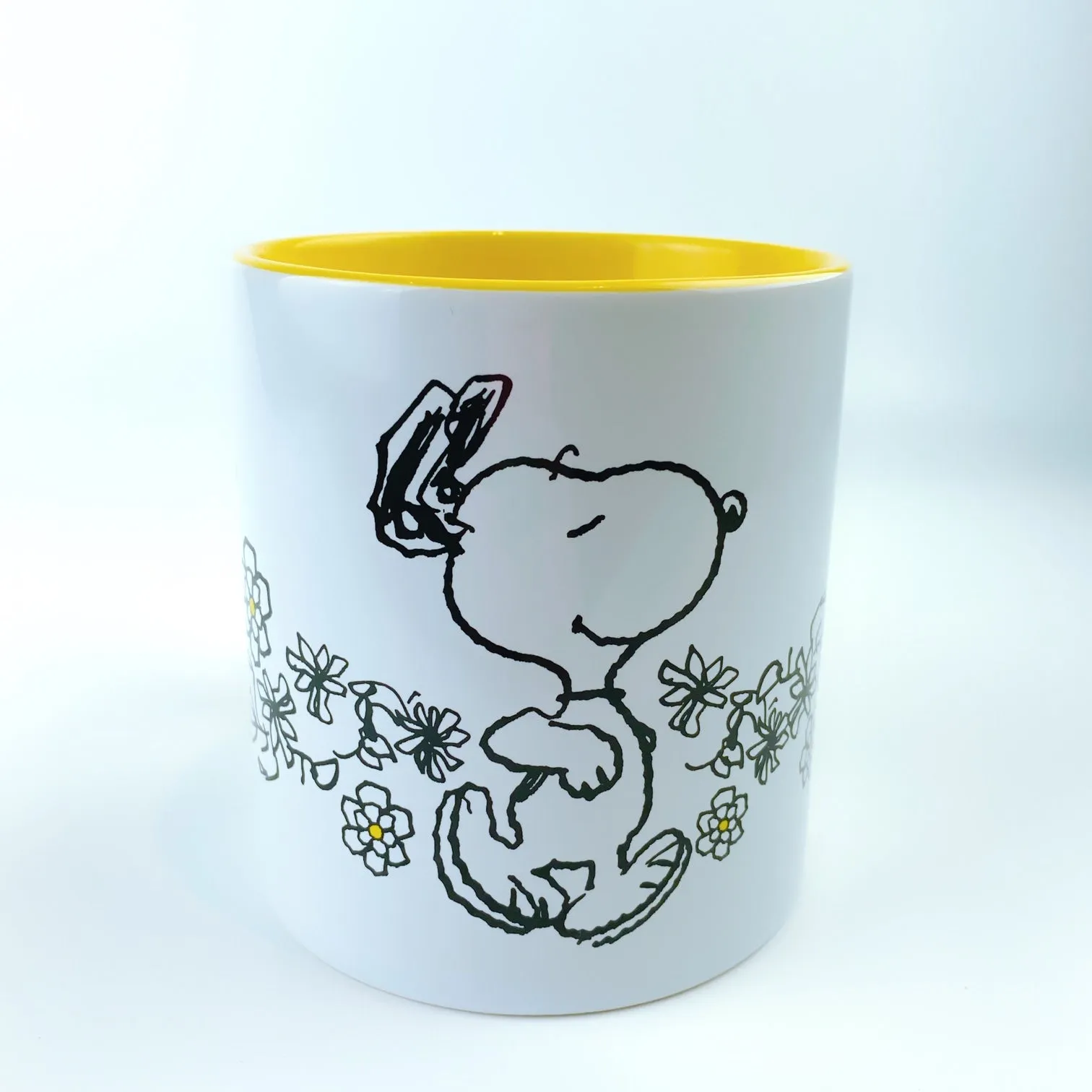 Peanuts Snoopy & Woodstock Floral Large Mug cup 21 oz