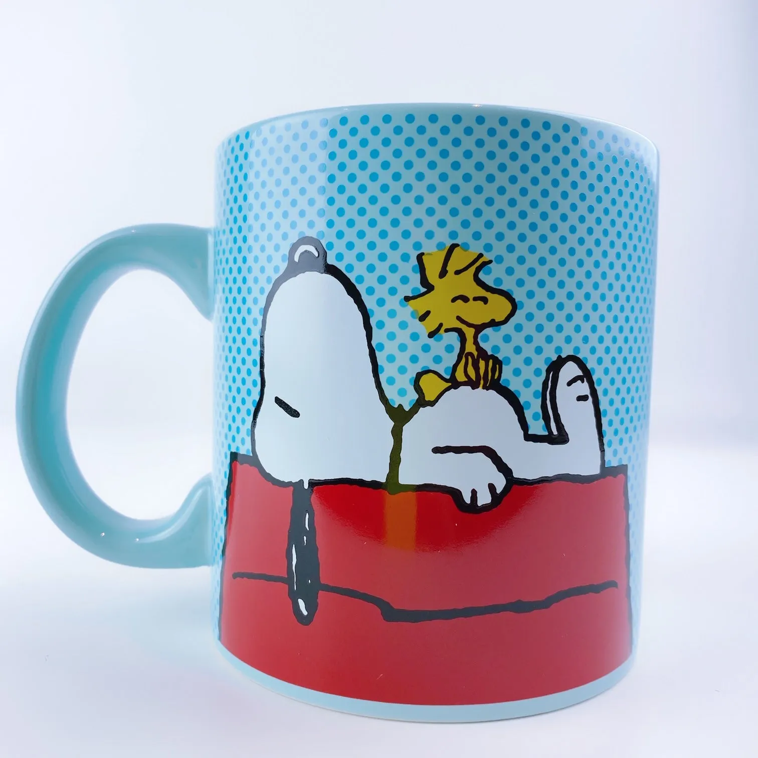 Peanuts Snoopy & Woodstock On Red Dog House Mug 20 oz