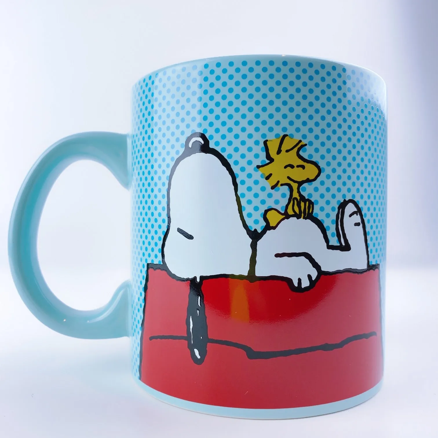 Peanuts Snoopy & Woodstock On Red Dog House Mug 20 oz