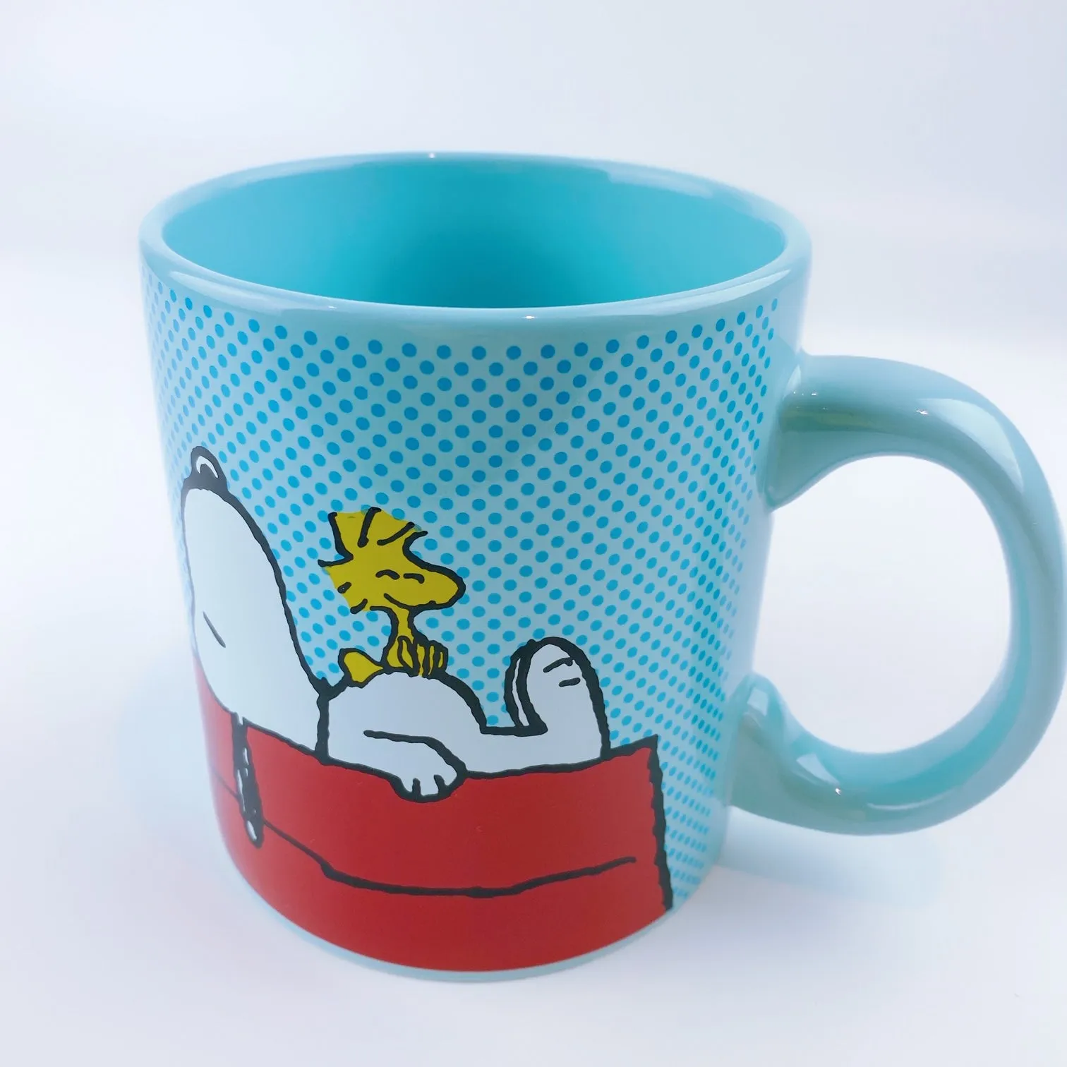 Peanuts Snoopy & Woodstock On Red Dog House Mug 20 oz