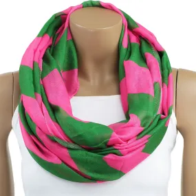 Pink & Green Chevron Scarf