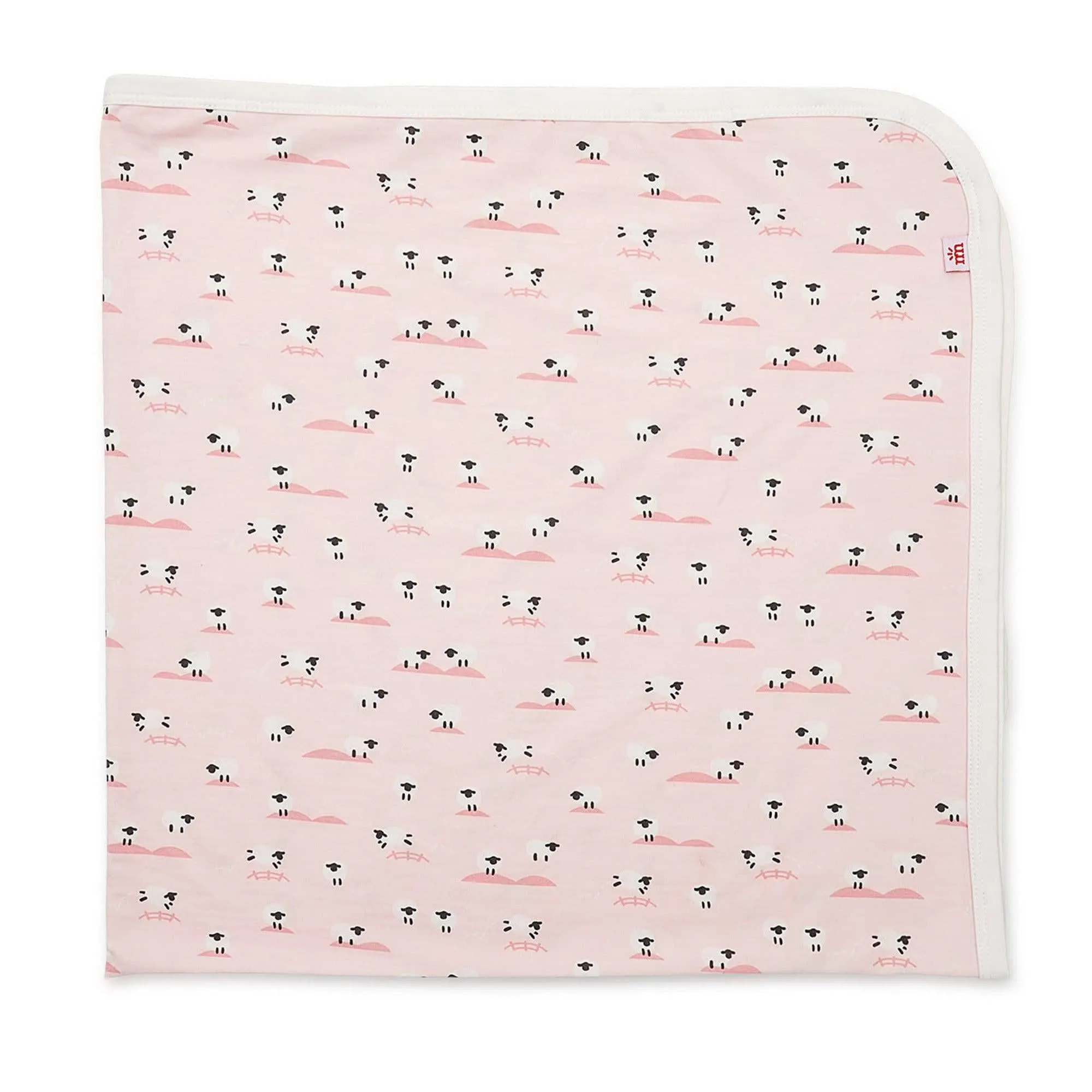 pink baa baa baby modal soothing swaddle blanket