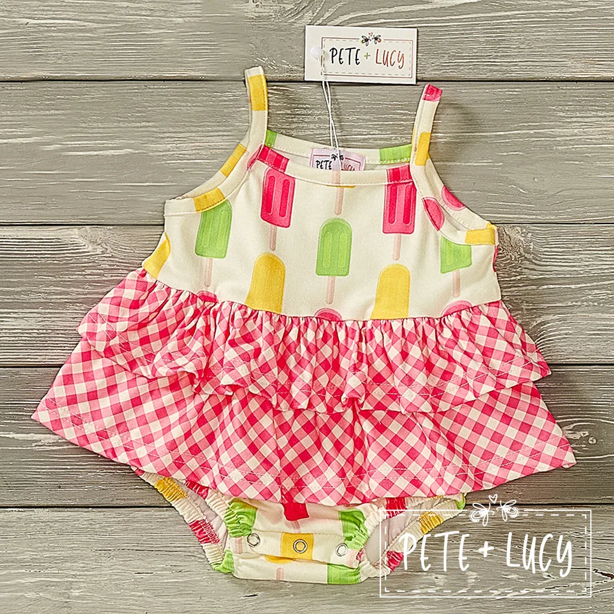 Popsicle Party Ruffle Bubble Romper