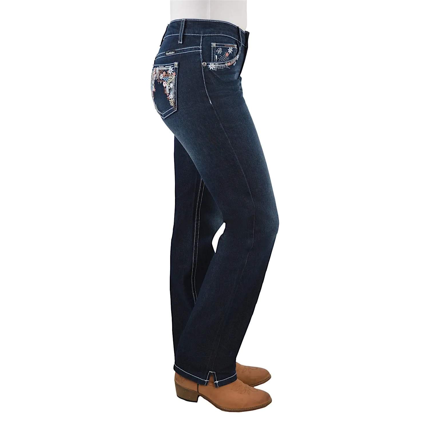 Pure Western Women's Anjelica Straight Leg Jean 32" Leg Indigo