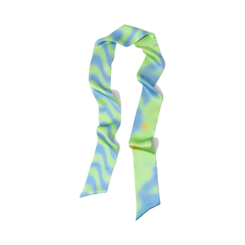 "Day Dream" Silk Neck Scarf - Green