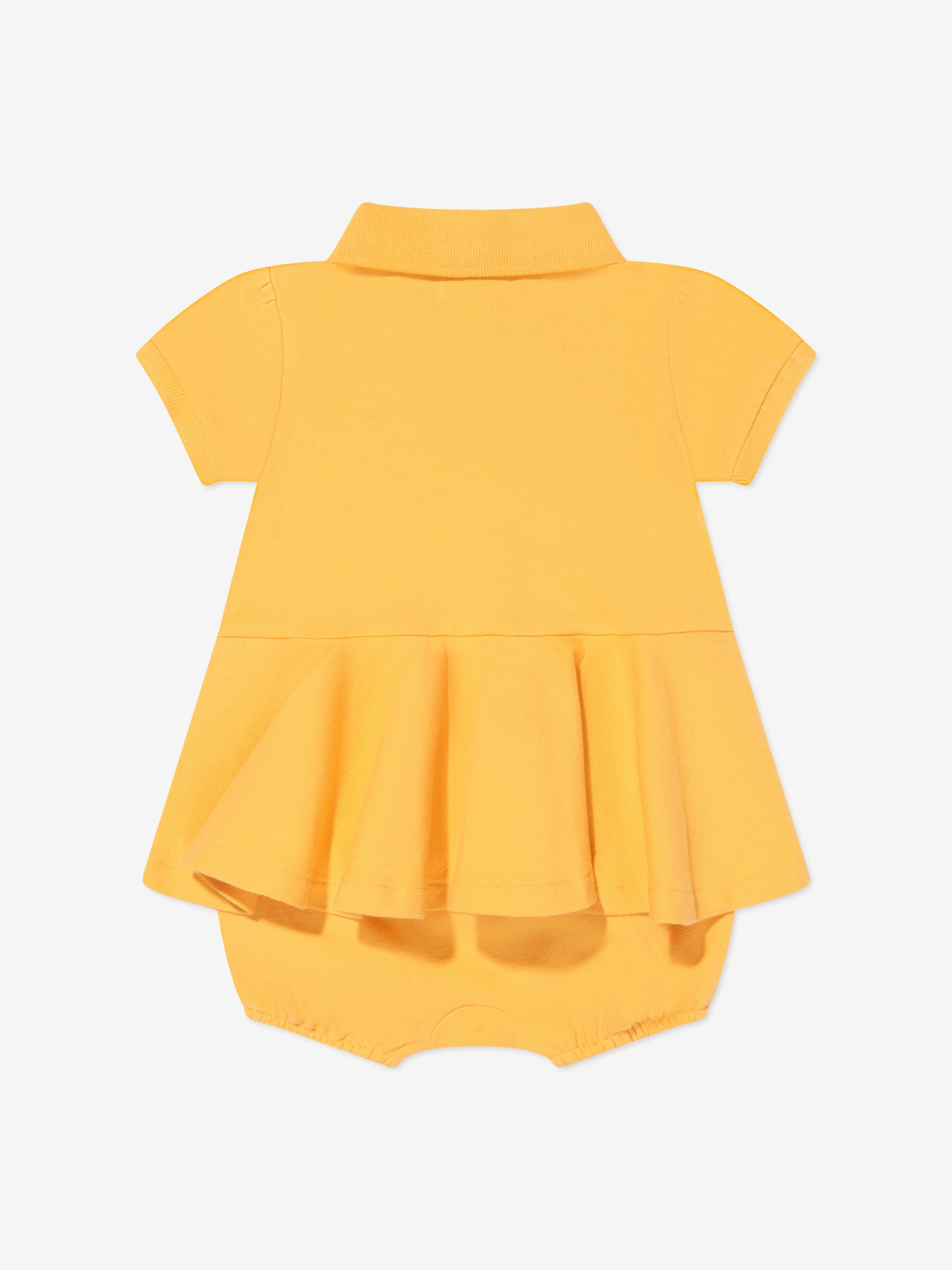 Ralph Lauren Baby Girls Peplum Romper in Yellow