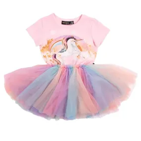 Rock Your Kid Unicorn Rainbow Tulle Girls Dress