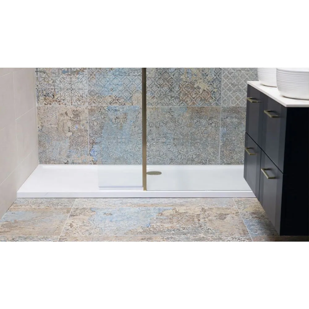 Roman Stone Solid Surface Anti Slip Shower Tray - 1000 x 800 x 40mm