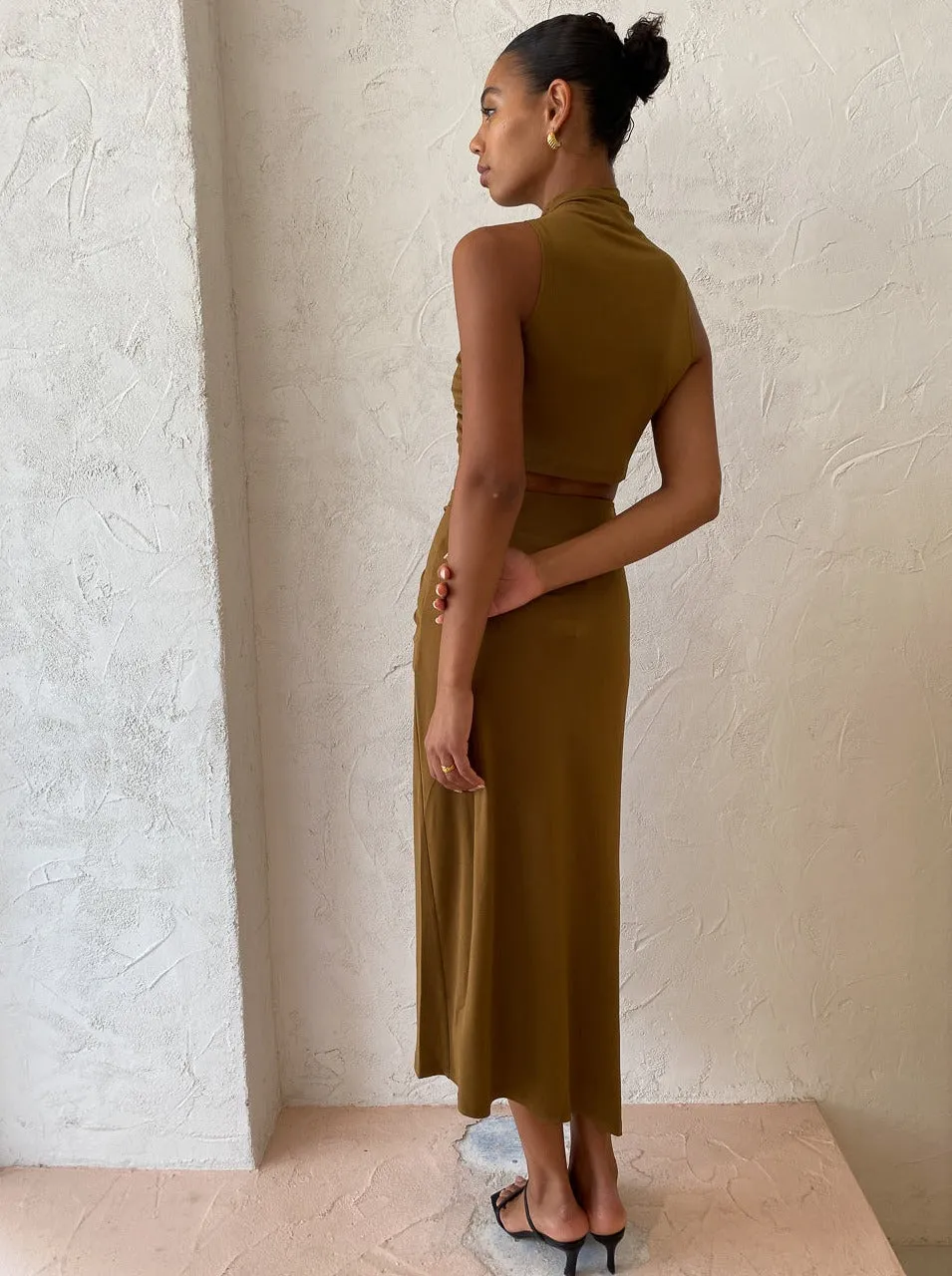 Significant Other Liana Skirt in Dark Gold