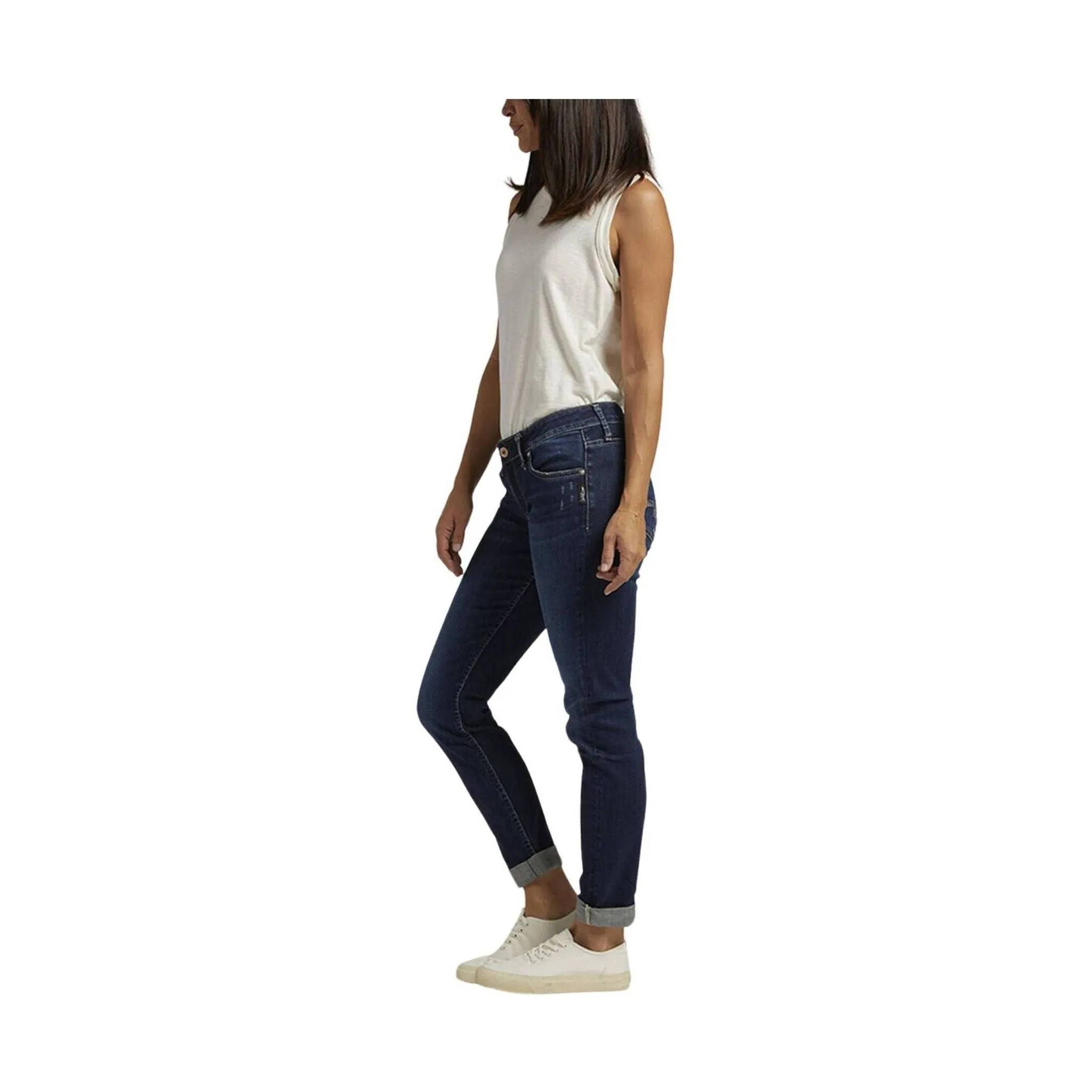 Silver Jeans Women's Boyfriend Mid Rise Slim Leg Jeans - Indigo - ONLINE STORE CREDIT/EXCHANGE ONLY