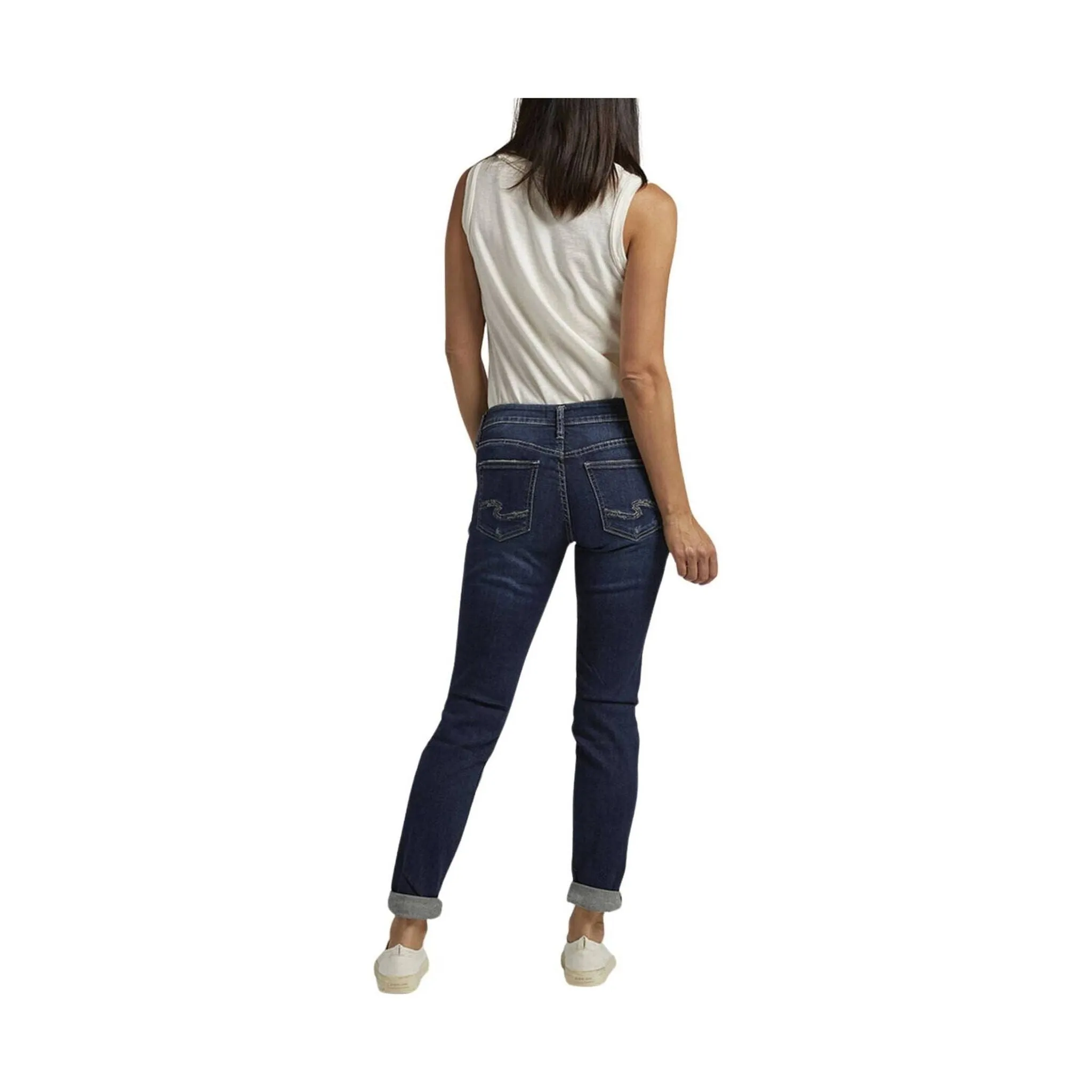 Silver Jeans Women's Boyfriend Mid Rise Slim Leg Jeans - Indigo - ONLINE STORE CREDIT/EXCHANGE ONLY