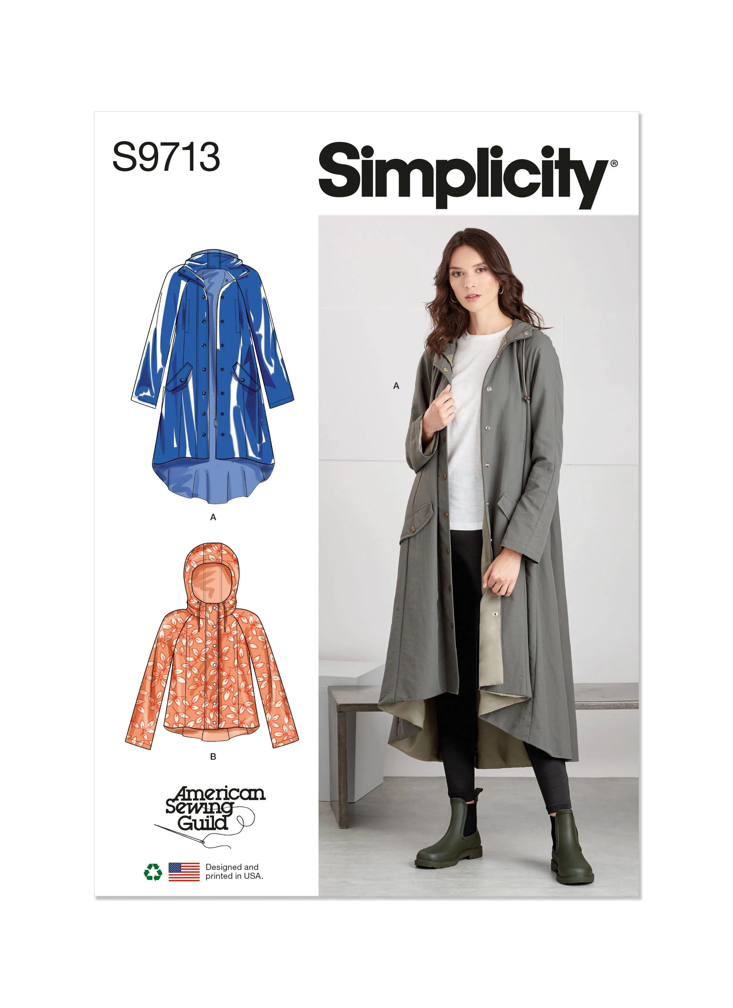 Simplicity 9713 Jacket in Two Lengths Sewing pattern