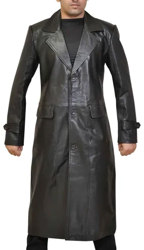 Smallville Clark Kent Superman Black Leather Trench Coat