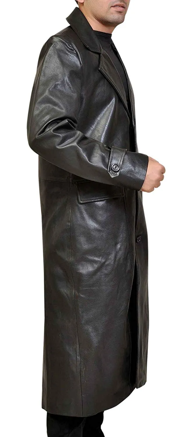 Smallville Clark Kent Superman Black Leather Trench Coat