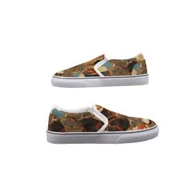 So#51 Men's Slip On Sneakers, abstract, print