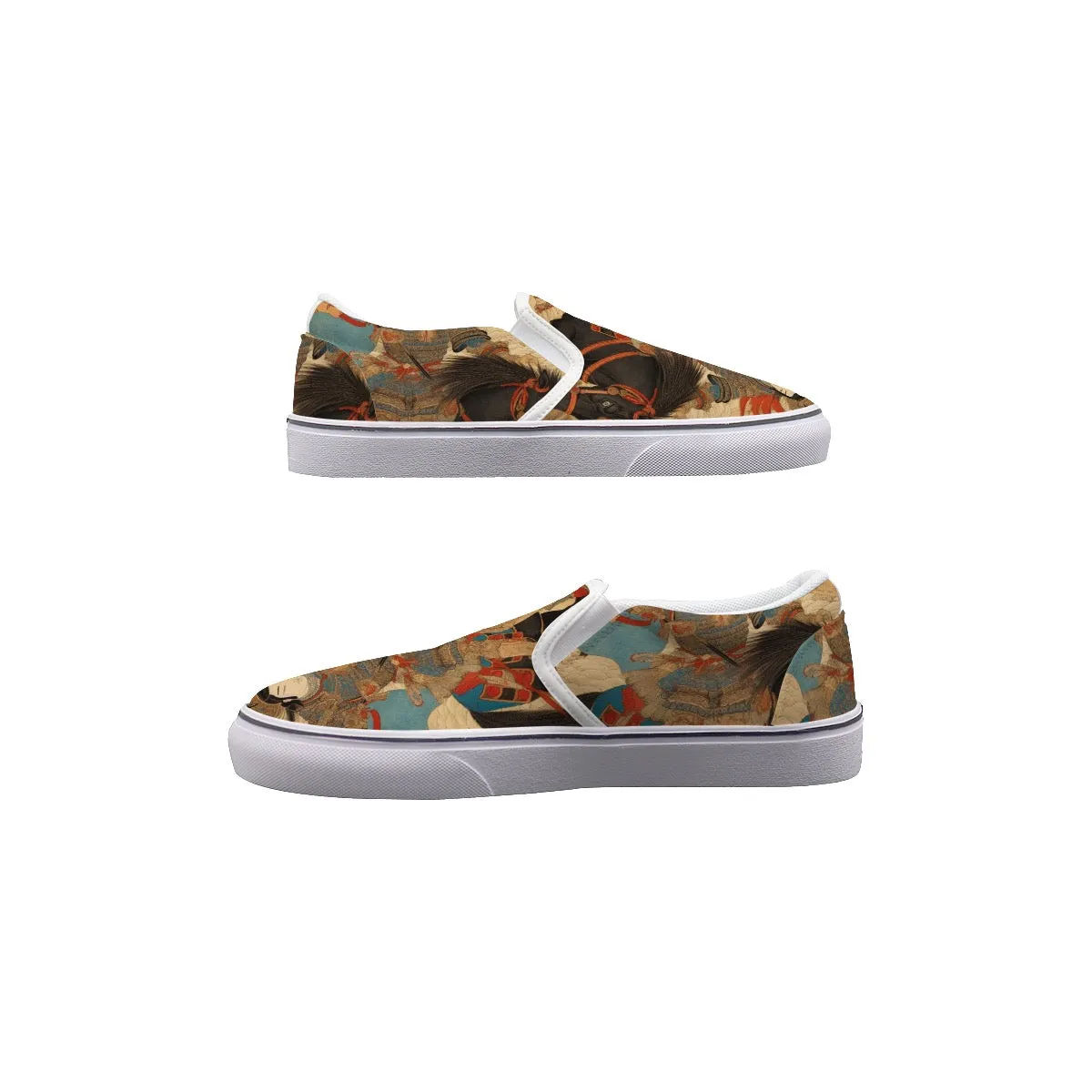 So#51 Men's Slip On Sneakers, abstract, print