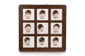 Urbancart® 60x60 Multi Photo Frames Set/Wall or Tabletop Display, Brown, (9 Photo display)