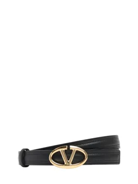 Valentino Garavani   20mm Vlogo Bold leather belt 