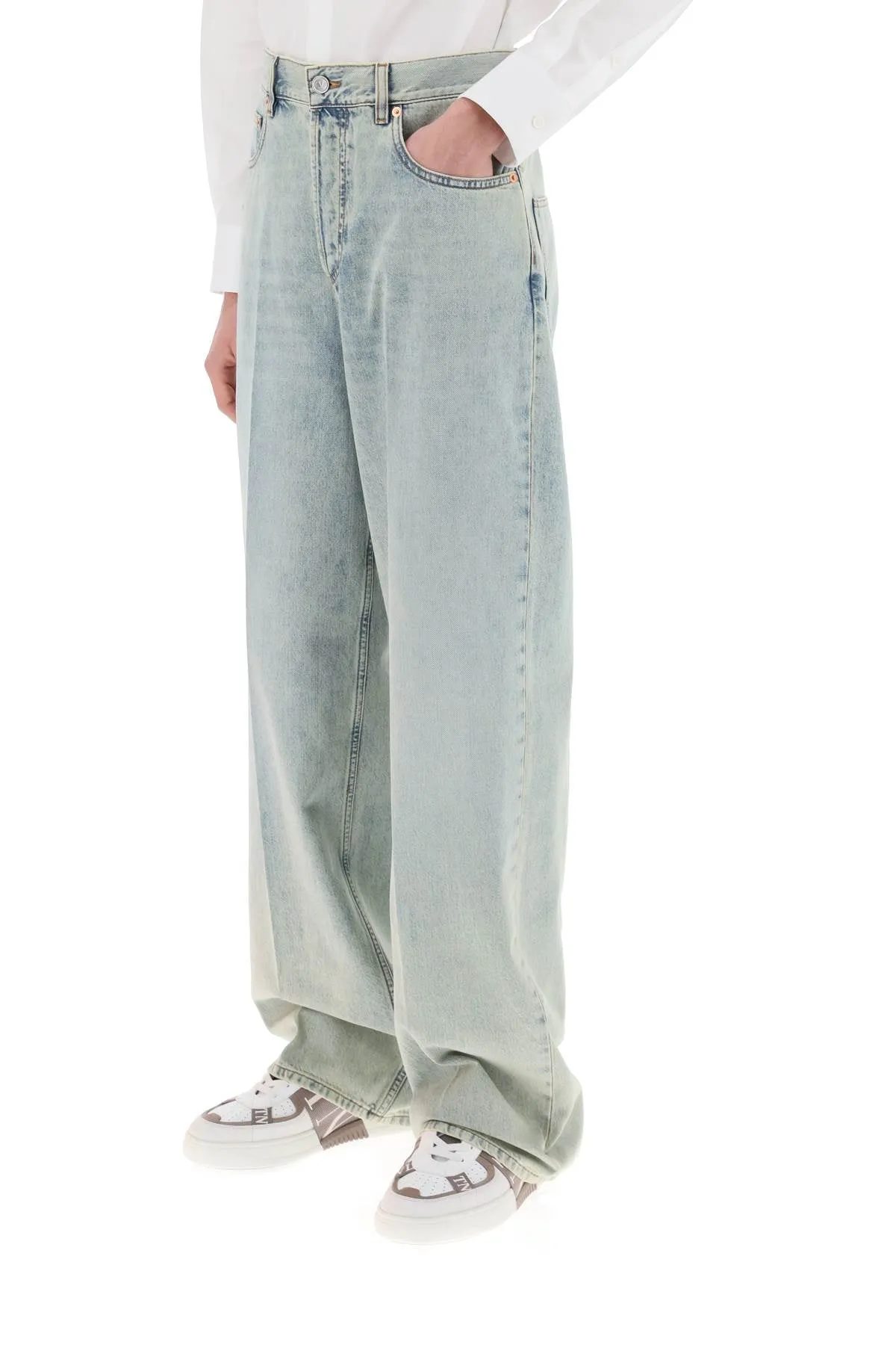 Valentino Garavani Oversized Jeans With V Detail