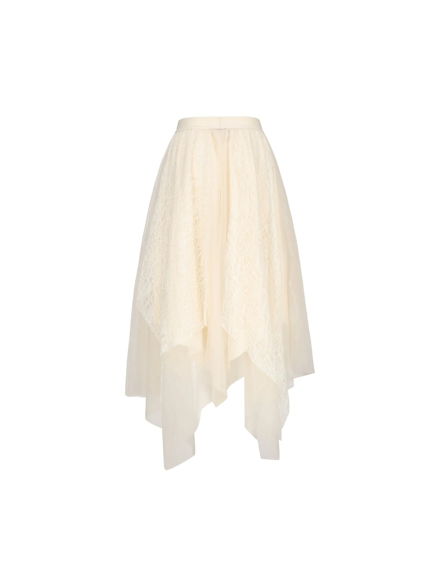 White Lace Gauze Skirt