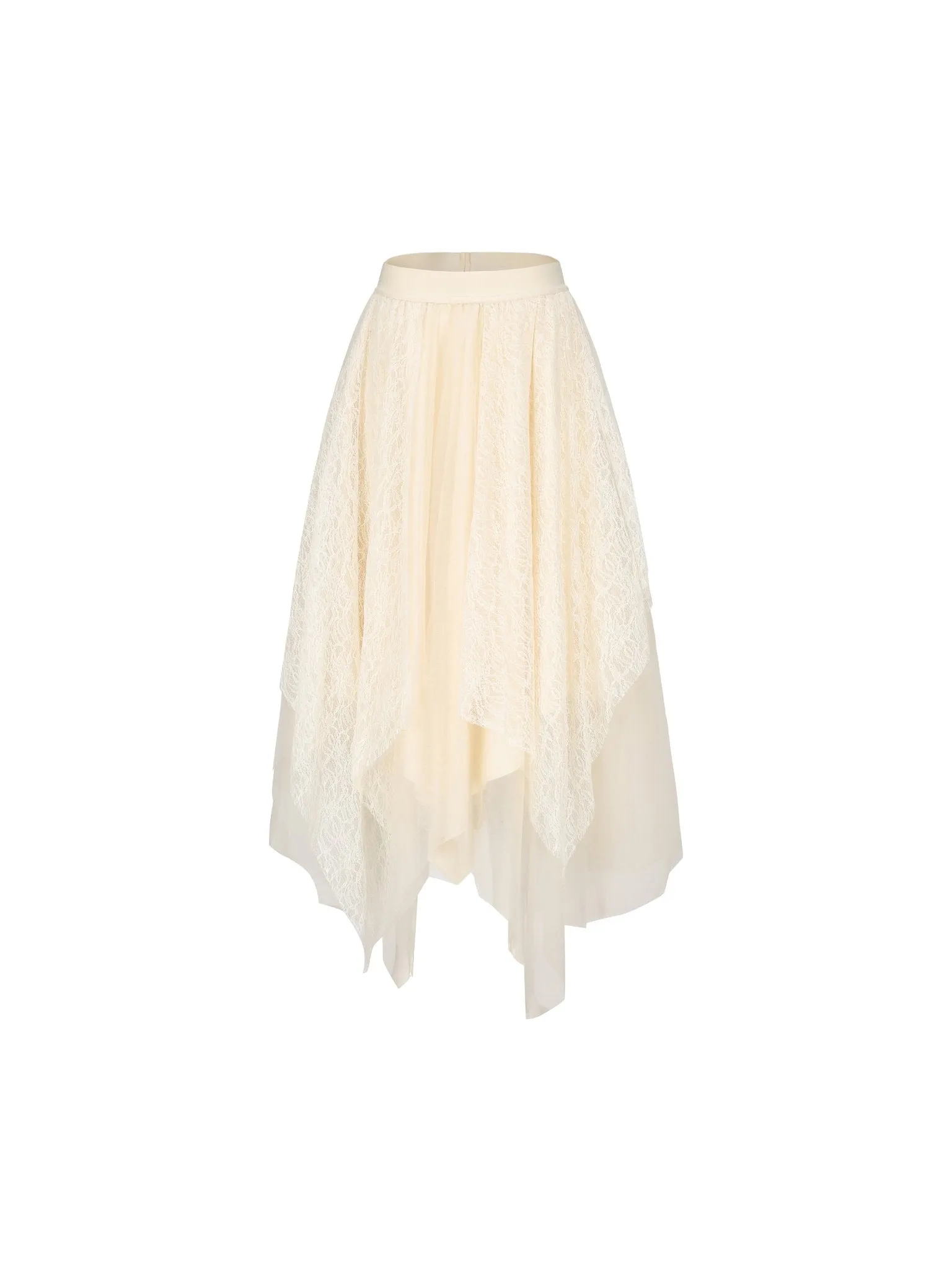 White Lace Gauze Skirt