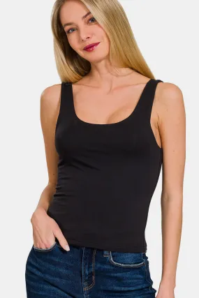 Women's Zenana Double Layer Round Neck Tank